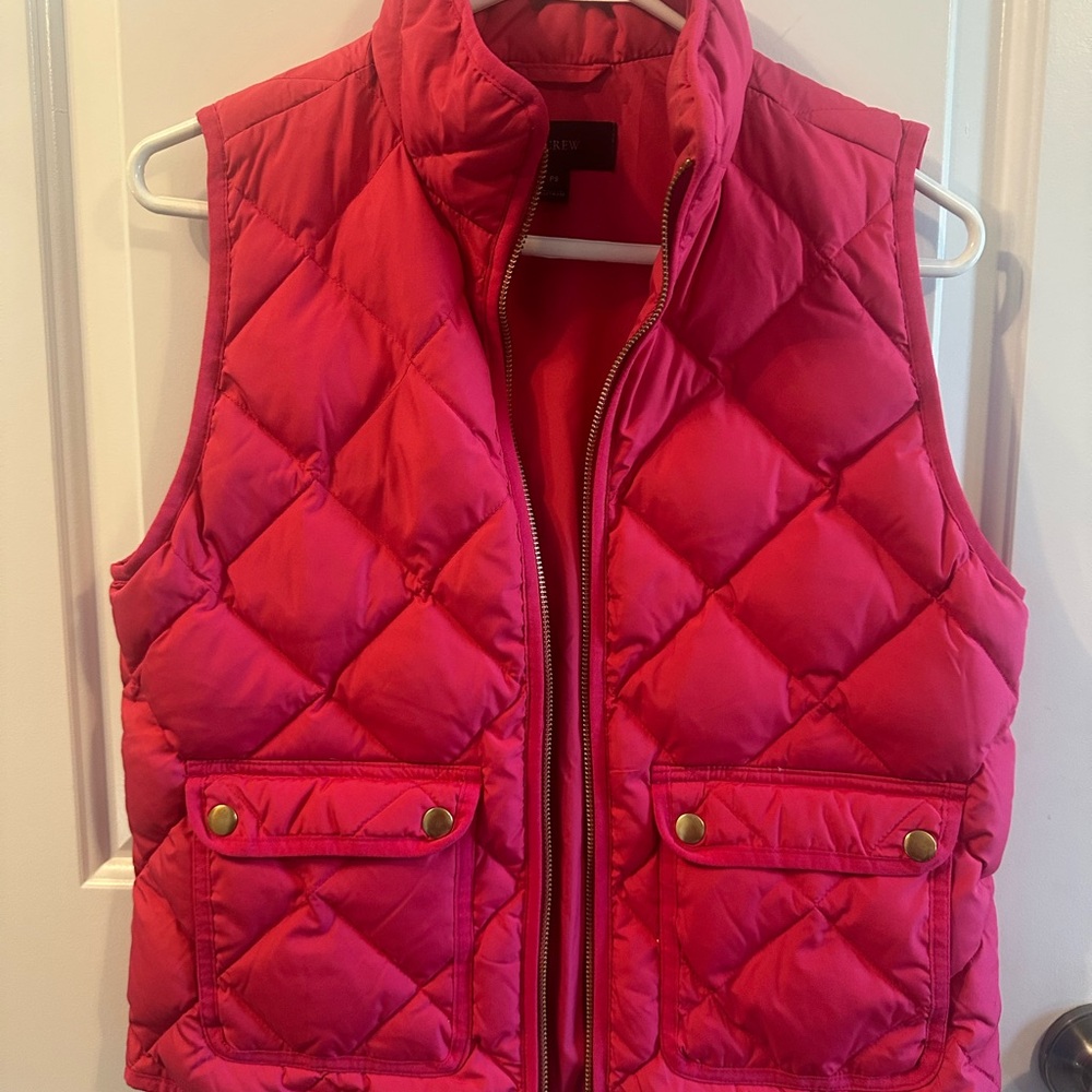 J. Crew Vibrant Pink layering vest